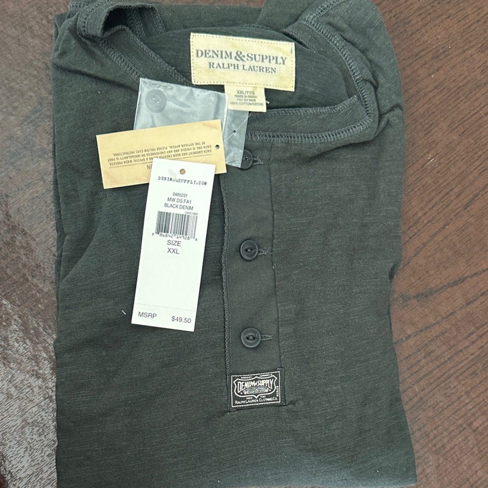Ralph Lauren Men's Dark Gray Long Sleeve Shirt